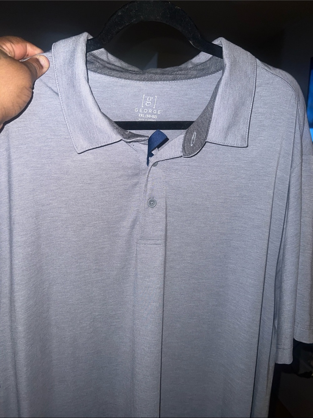 George Men's Light Gray Polo Shirt with Classic Collar - Picture 3 of 4